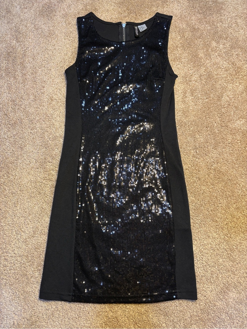 H&M Black Sequin Mini Dress